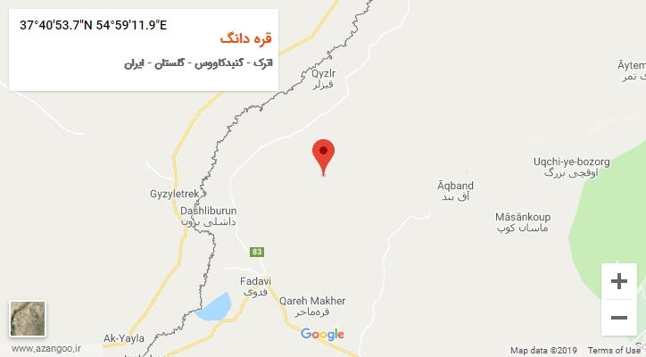 روستای قره دانگ بر روی نقشه