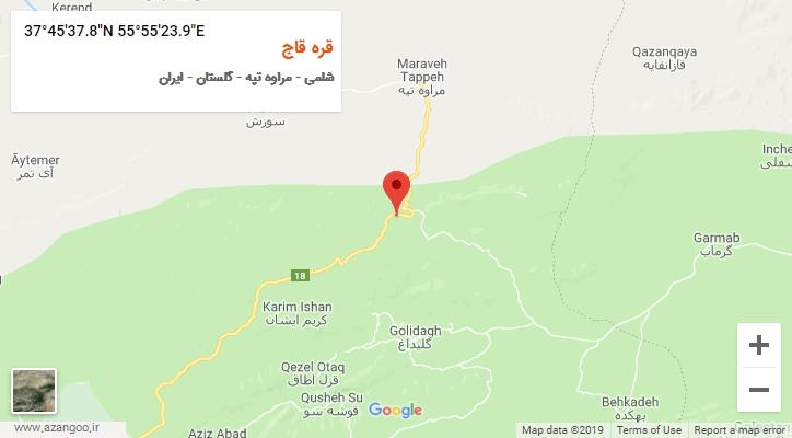 روستای قره قاج بر روی نقشه
