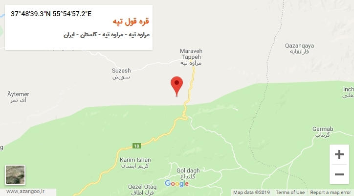 روستای قره قول تپه بر روی نقشه