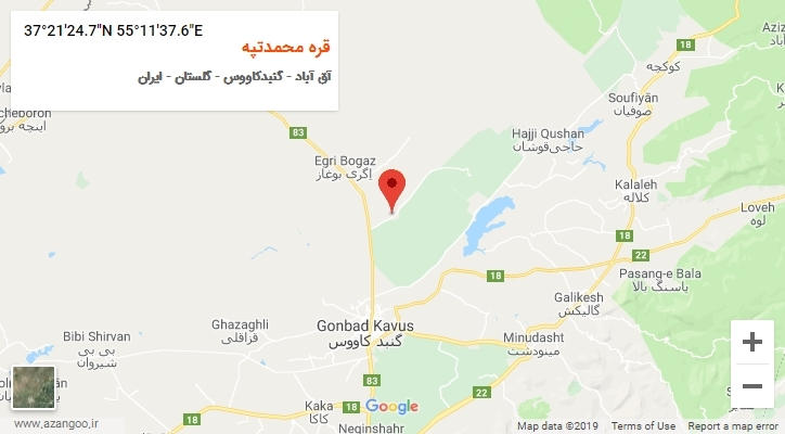 روستای قره محمدتپه بر روی نقشه