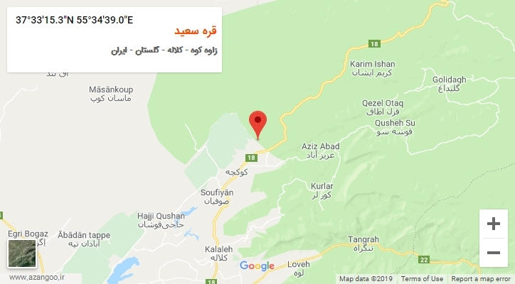 روستای قره سعید بر روی نقشه