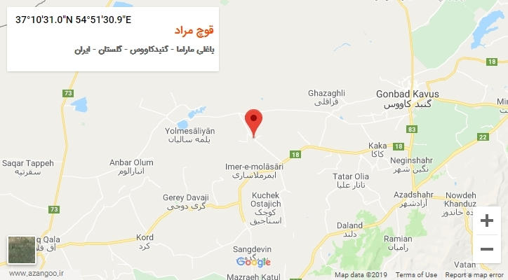 روستای قوچ مراد بر روی نقشه