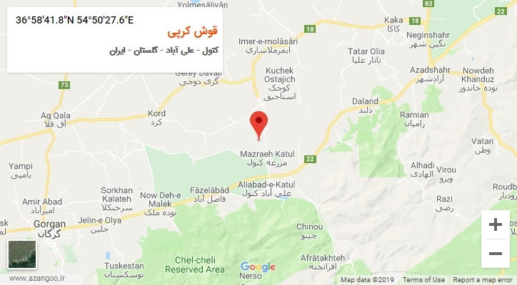 روستای قوش کرپی بر روی نقشه