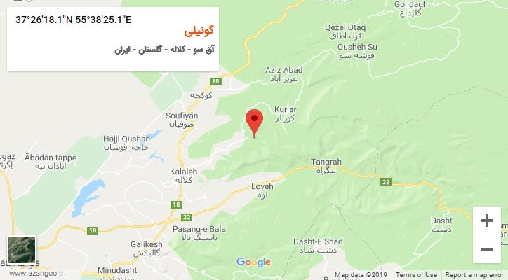 روستای گونیلی بر روی نقشه