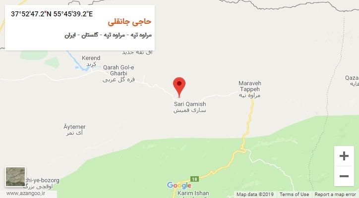 روستای حاجی جانقلی بر روی نقشه