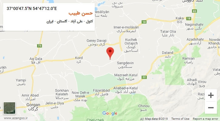 روستای حسن طبیب بر روی نقشه