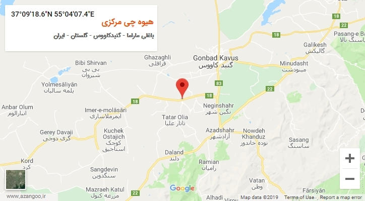 روستای هیوه چی مرکزی بر روی نقشه