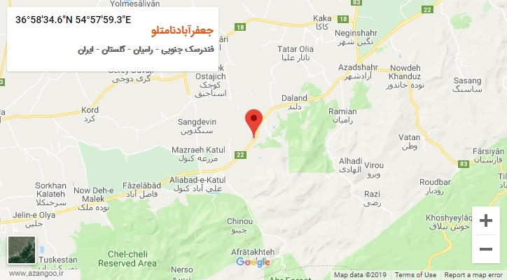روستای جعفرآبادنامتلو بر روی نقشه
