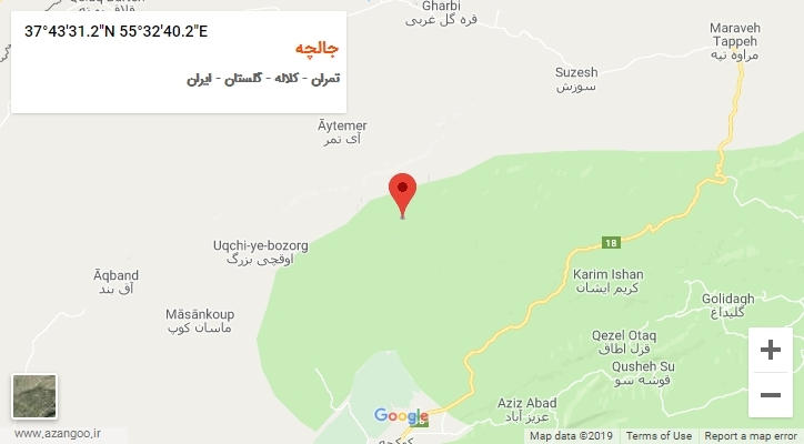 روستای جالچه بر روی نقشه