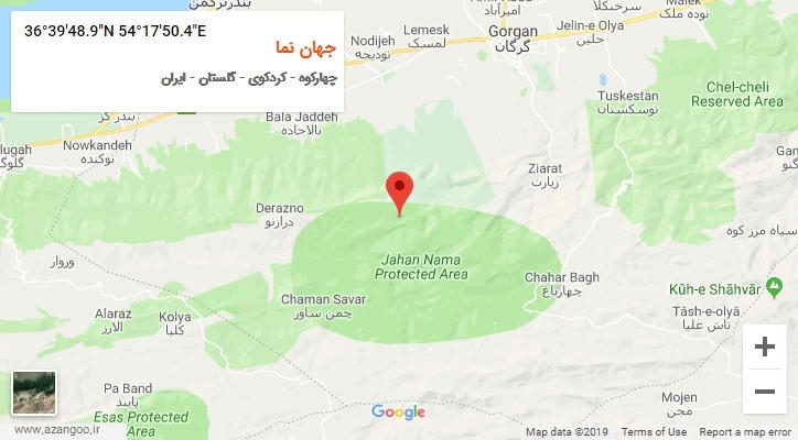 روستای جهان نما بر روی نقشه