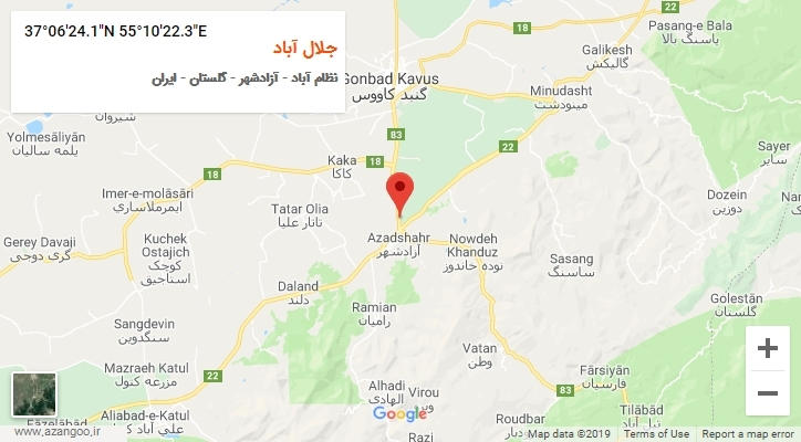 روستای جلال آباد بر روی نقشه