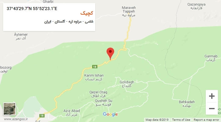 روستای کچیک بر روی نقشه