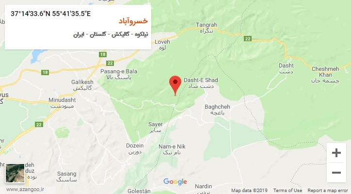 روستای خسروآباد بر روی نقشه