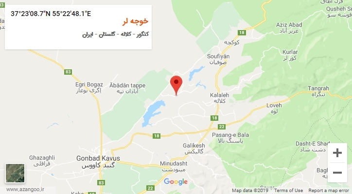 روستای خوجه لر بر روی نقشه