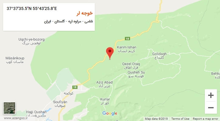 روستای خوجه لر بر روی نقشه