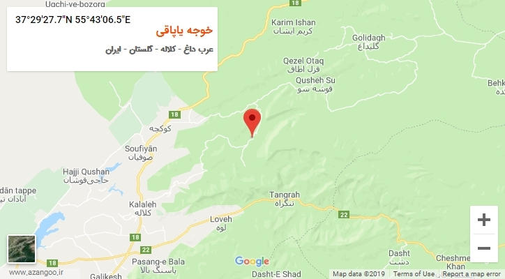 روستای خوجه یاپاقی بر روی نقشه