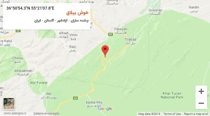 روستای خوش ییلاق بر روی نقشه