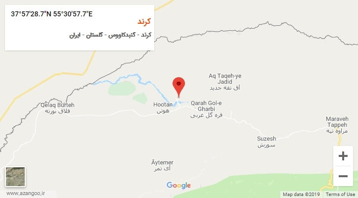 روستای کرند بر روی نقشه