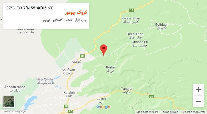 روستای کروک چوتور بر روی نقشه