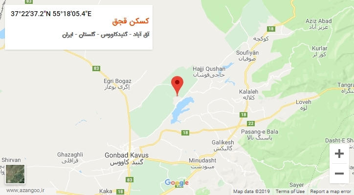 روستای کسکن قجق بر روی نقشه