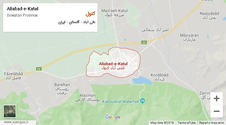 دهستان کتول بر روی نقشه