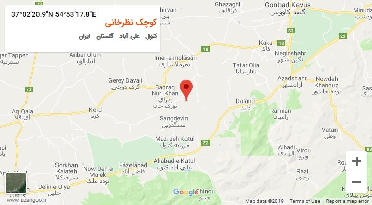 روستای کوچک نظرخانی بر روی نقشه
