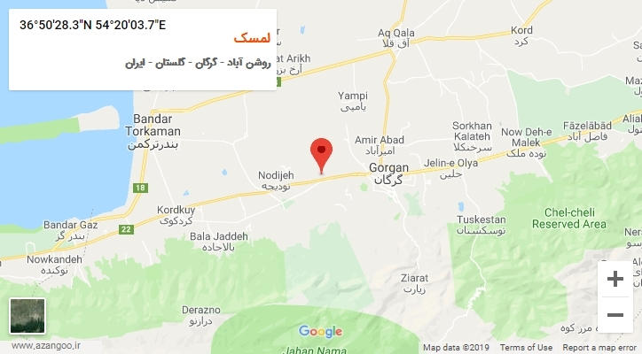 روستای لمسک بر روی نقشه