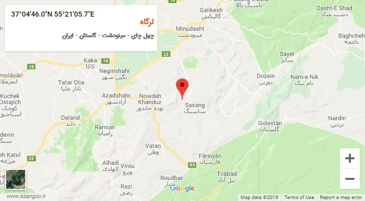 روستای لرگاه بر روی نقشه