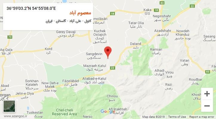 روستای معصوم آباد بر روی نقشه