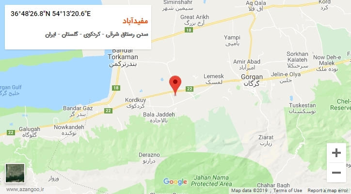 روستای مفیدآباد بر روی نقشه