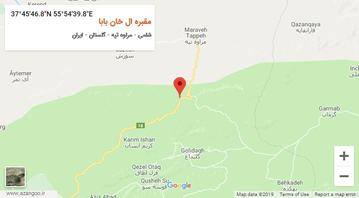 روستای مقبره ال خان بابا بر روی نقشه