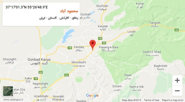 روستای محمود آباد بر روی نقشه