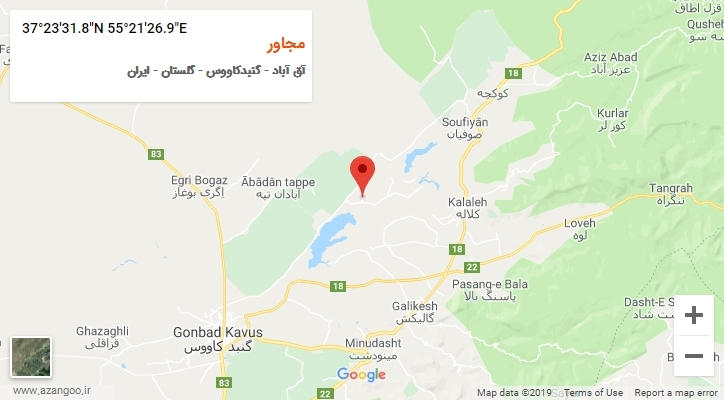 روستای مجاور بر روی نقشه