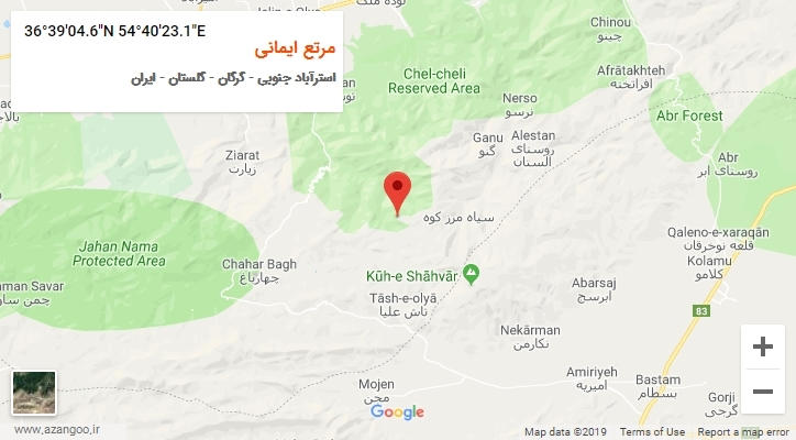 روستای مرتع ایمانی بر روی نقشه