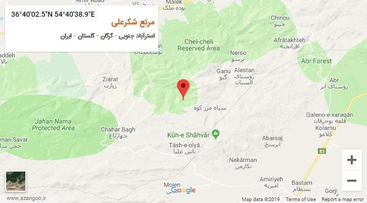 روستای مرتع شکرعلی بر روی نقشه