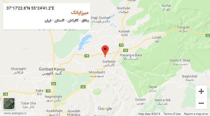 روستای میرزاپانک بر روی نقشه