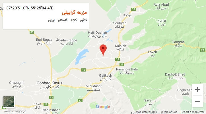 روستای مزرعه گراییلی بر روی نقشه