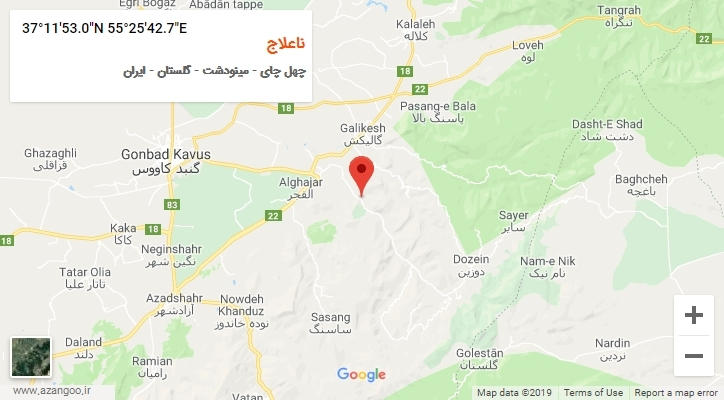 روستای ناعلاج بر روی نقشه