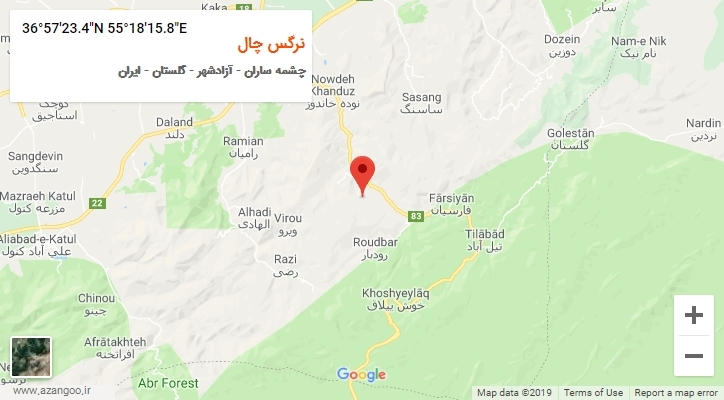 روستای نرگس چال بر روی نقشه