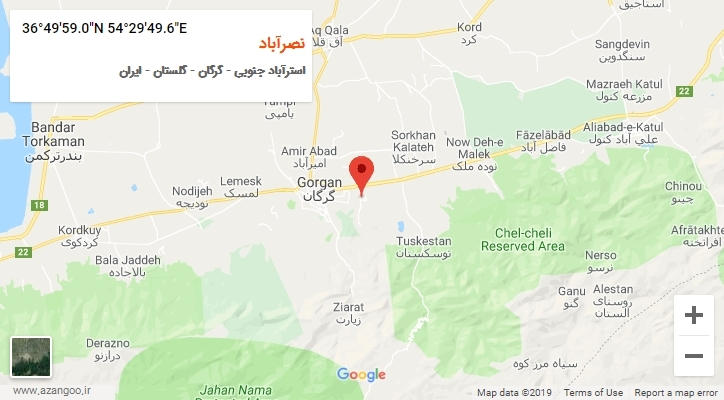 روستای نصرآباد بر روی نقشه