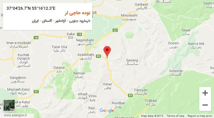 روستای نوده حاجی لر بر روی نقشه