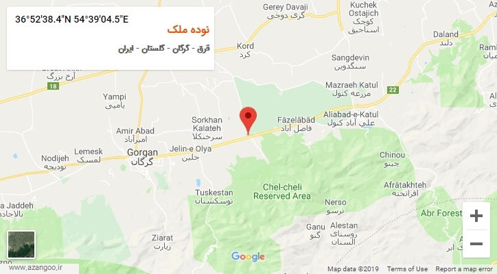 روستای نوده ملک بر روی نقشه