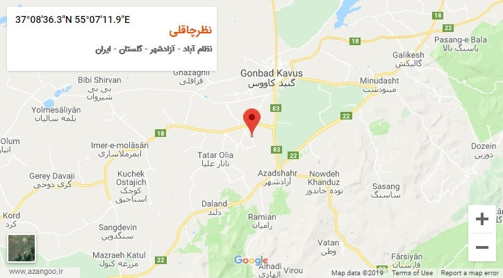 روستای نظرچاقلی بر روی نقشه