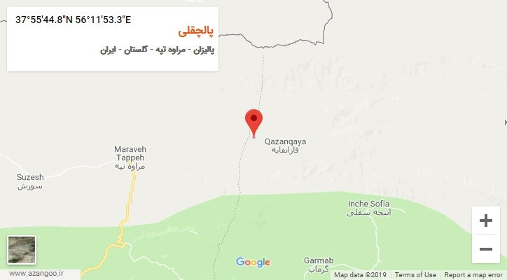 روستای پالچقلی بر روی نقشه