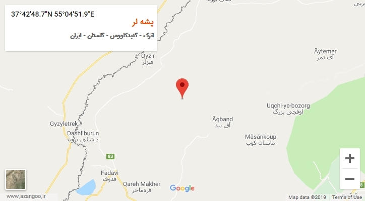 روستای پشه لر بر روی نقشه