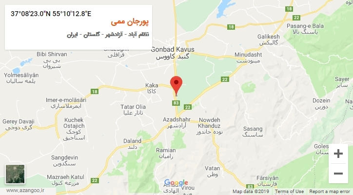 روستای پورجان ممی بر روی نقشه