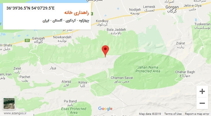 روستای راهداری خانه بر روی نقشه