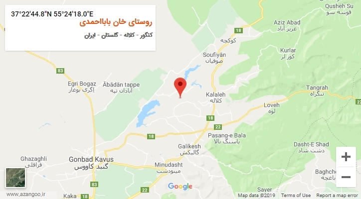 روستای روستای خان بابااحمدی بر روی نقشه