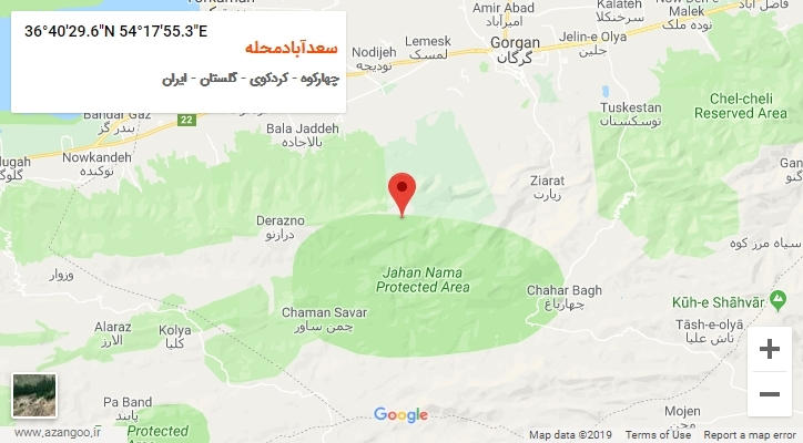 روستای سعدآبادمحله بر روی نقشه
