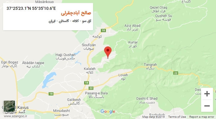 روستای صالح آبادچقرلی بر روی نقشه